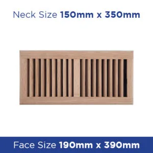 Buy Floor Register - Unfinished Oak 150x350mm FROUL614 Online - Floor Grilles - 1 - NZ Depot Trade