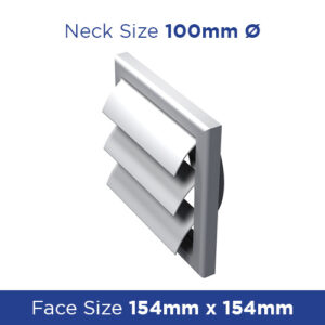 Buy Gravity louvres Plastic 100mmSpigot 154x154sq VEMV100VJ Online - External Ventilation Grilles - 1 - NZ Depot Trade