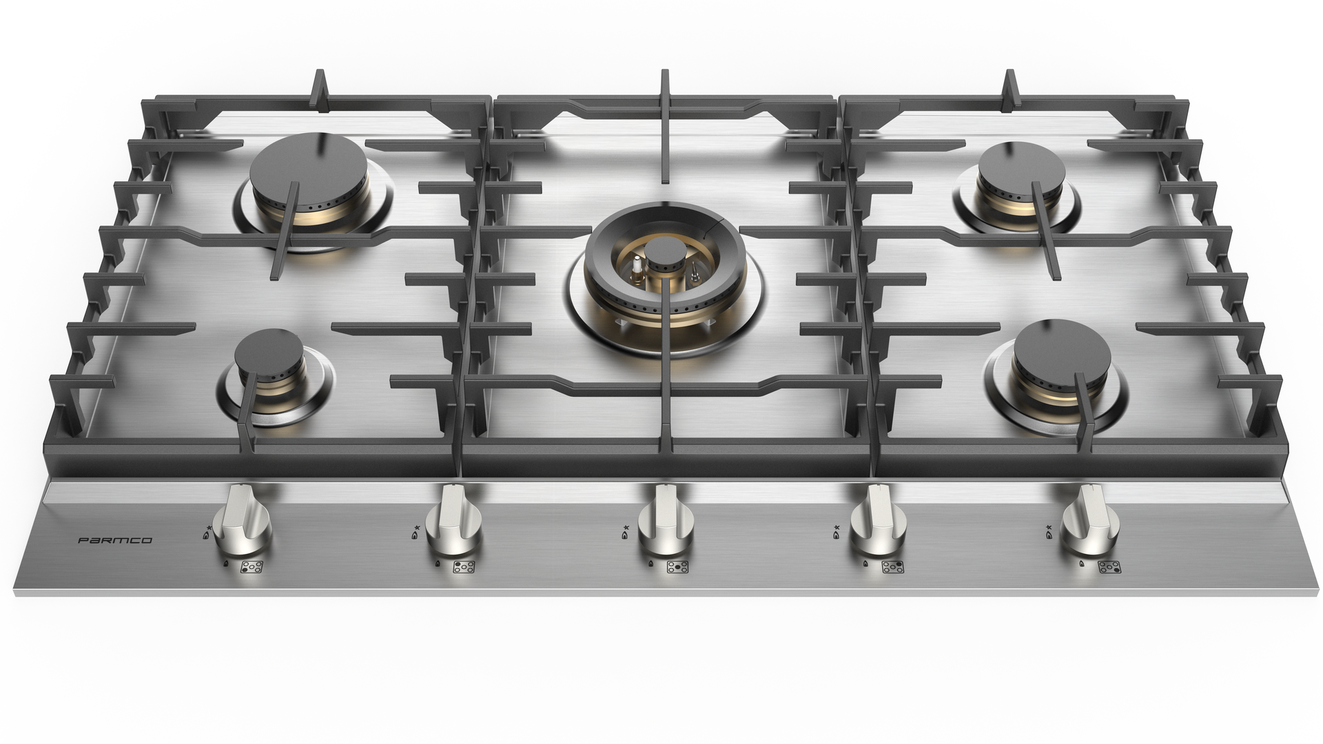Parmco Gas cooktop series7 900mm stainless 4burner+wok - HO79SGW5 - - 2 - NZ DEPOT Parmco Buy Parmco Gas cooktop series7 900mm stainless 4burner+wok Online - - 2 - NZ Depot Kitchen