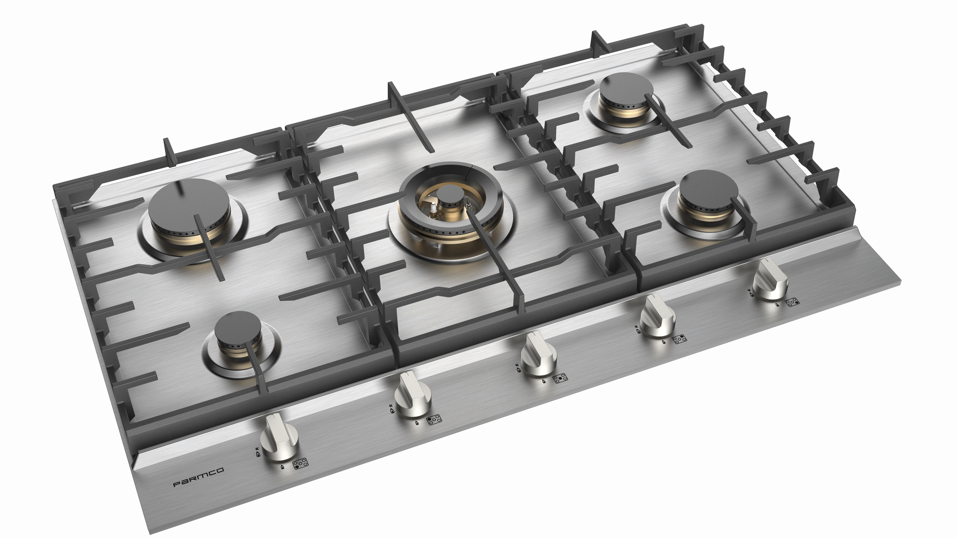 Parmco Gas cooktop series7 900mm stainless 4burner+wok - HO79SGW5 - - 3 - NZ DEPOT Parmco Buy Parmco Gas cooktop series7 900mm stainless 4burner+wok Online - - 3 - NZ Depot Kitchen