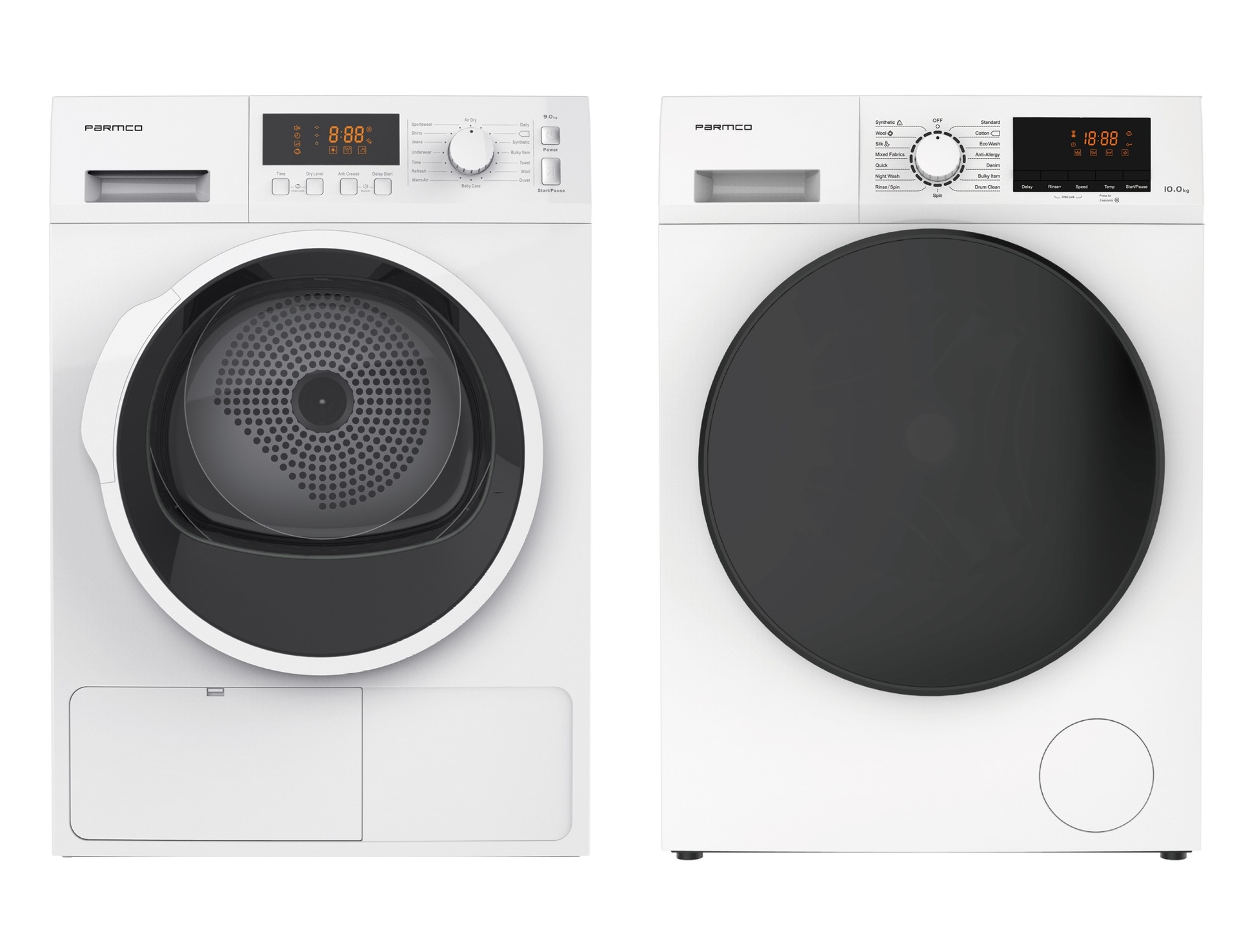 Parmco Wm10wf02 10kg frontloader + dr8whp 8kg heat pump dryer combo 1 Buy Parmco Wm10wf02 10kg frontloader + dr8whp 8kg heat pump dryer combo Online - Laundry - 1 - NZ Depot Kitchen