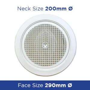 Buy RED20 Round Egg Crate Ceiling Diffuser 200dia c/w damper ADRED200 Online - Ceiling Diffusers - Plastic - 1 - NZ Depot Trade