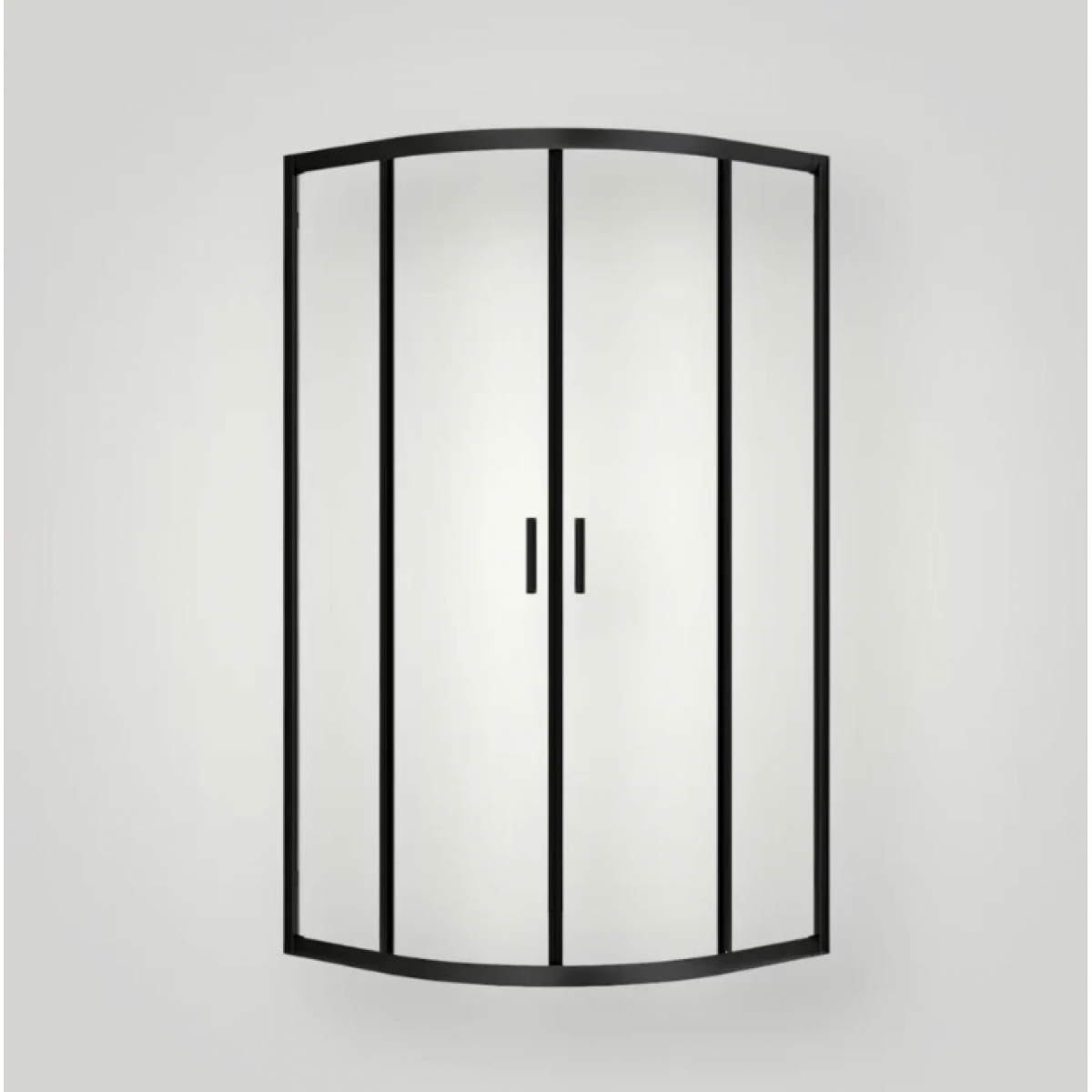 Shower Glass - ZENITH Series ROUND FRONT Twin Sliding Doors (900x900x1950mm) - Matt Black 1 Buy Shower Glass - ZENITH Series ROUND FRONT Twin Sliding Doors (900x900x1950mm) - Matt Black Online - Shower Enclosures - Curve Shower - 1 - NZ Depot Delivery