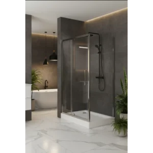 Buy Shower Glass - ZENITH Series Square FRONT Pivot Door (1200x900x1950mm) Online - Shower Enclosures - Rectangle Shower - 2 - NZ Depot Delivery