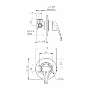 Buy Shower mixer - Aquatica Echo Strata All Pressure Online - Aquatica Tapware - - 2 - NZ Depot Delivery