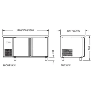 Buy Stainless Double Door Workbench Freezer PLD-18N2F (700MM) Online - Commercial Freezers - 2 - NZ Depot Delivery