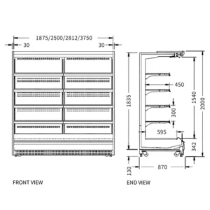 Buy Supermarket Vertical Display Chiller XC-CLF-25/870 Online - Commercial Fridges - 2 - NZ Depot Delivery