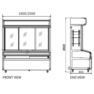 Buy Triple Door With Three Temperature Display Cabinet for Restaurant HY-1800W Online - Commercial Fridges - 2 - NZ Depot Delivery