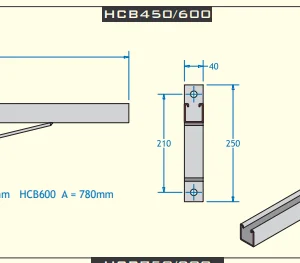 Buy USL Multistrut Industries Hvy Duty Cantilever Bracket X2 PWBCL450 Front View