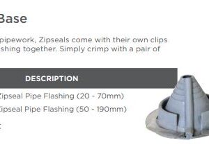 Buy Realcold No.2 Zipseal Pipe Flashing (50mm-190mm) N0469 - Penetrations Online NZ Depot 1