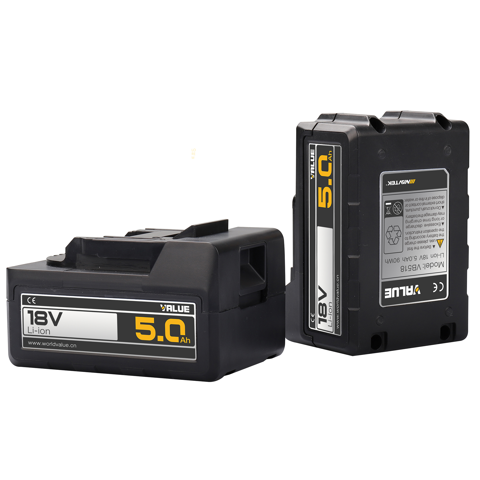 Value Spare Battery Vrp-2Dli Vac Pump 18V 5Ah VB518 | Vacuum Pumps 1 Buy Value Spare Battery Vrp-2Dli Vac Pump 18V 5Ah VB518 Front View
