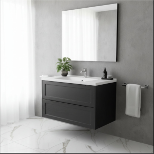 Buy Vanity - Jess Series H900-01 Wall Hung - 100% Water Proof Black Online - Vanities - Wall Hung - 1 - NZ Depot Delivery