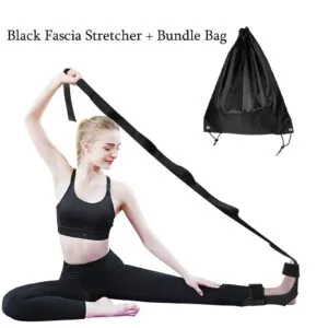 Buy Anyfit Yoga Band Stretcher Solid Black Strap Resistance Belt Pilates Exercise Stretcher Fitness Tool With Bundle Bag Online - Sporting Goods - 2 - NZ Depot Free Shipping