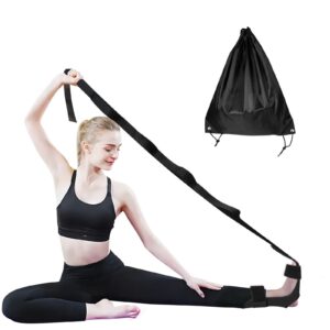 Buy Anyfit Yoga Band Stretcher Solid Black Strap Resistance Belt Pilates Exercise Stretcher Fitness Tool With Bundle Bag Online - Sporting Goods - 1 - NZ Depot Free Shipping