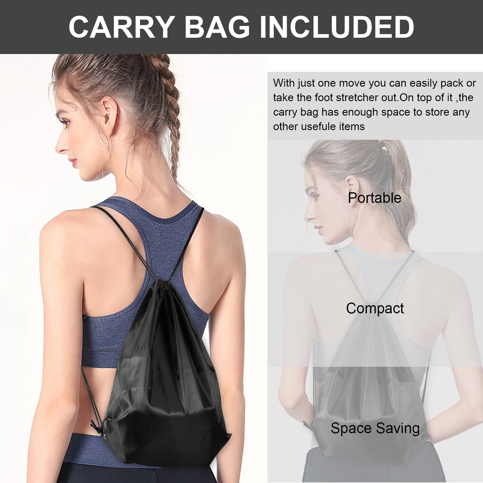 Anyfit Yoga Band Stretcher Solid Black Strap Resistance Belt Pilates Exercise Stretcher Fitness Tool With Bundle Bag - PG1-DZLSD-1 - Sporting Goods - 7 - NZ DEPOT Buy Anyfit Yoga Band Stretcher Solid Black Strap Resistance Belt Pilates Exercise Stretcher Fitness Tool With Bundle Bag Online - Sporting Goods - 7 - NZ Depot Free Shipping
