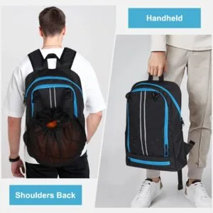 Buy Anypack Basketball Backpack Black Large Capacity Sports Bag With Ball Compartment Durable Design For Gym Travel And Outdoor Training Online - Luggage & Bags - 2 - NZ Depot Free Shipping