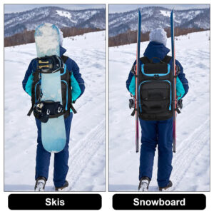 Buy Anypack Ski Boot Bag Black Snowboard Travel Backpack With USB Charging Waterproof Anti Skid Bottom Extra Storage Padded Protection Online - Sporting Goods - 2 - NZ Depot Free Shipping