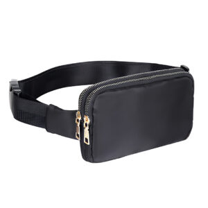 Buy Anypack Waist Bag Black Dual Zipper Crossbobdy Belt Bag with Adjustable Strap Online - Sporting Goods - 1 - NZ Depot Free Shipping