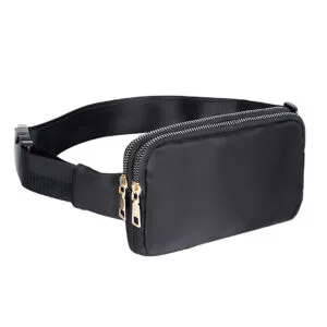Buy Anypack Waist Bag Black Dual Zipper Crossbobdy Belt Bag with Adjustable Strap Online - Sporting Goods - 1 - NZ Depot Free Shipping