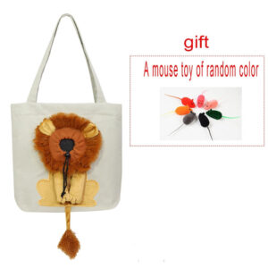 Buy Anypet Cat Handbag 35cm Light Gray 3D Lion Soft Collar Pets Carrier Luggage Small Dog Travel Tote Bag With Pet Canvas Online - Animals & Pet Supplies - 2 - NZ Depot Free Shipping