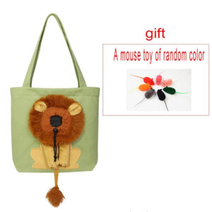 Buy Anypet Cat Handbag 35cm Light Green 3D Lion Soft Collar Pets Carrier Luggage Small Dog Travel Tote Bag With Pet Canvas Online - Animals & Pet Supplies - 2 - NZ Depot Free Shipping
