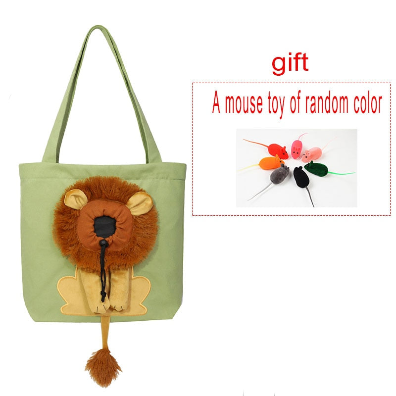 Anypet Cat Handbag 35cm Light Green 3D Lion Soft Collar Pets Carrier Luggage Small Dog Travel Tote Bag With Pet Canvas - PG1-PPBG-IR-A - Animals & Pet Supplies - 2 - NZ DEPOT Buy Anypet Cat Handbag 35cm Light Green 3D Lion Soft Collar Pets Carrier Luggage Small Dog Travel Tote Bag With Pet Canvas Online - Animals & Pet Supplies - 2 - NZ Depot Free Shipping