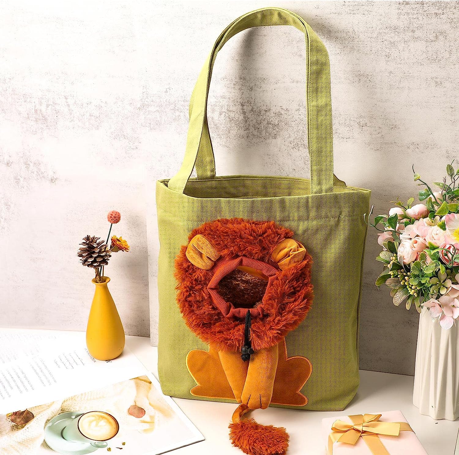 Anypet Cat Handbag 40cm Light Green 3D Lion Soft Collar Pets Carrier Luggage Small Dog Travel Tote Bag With Pet Canvas - PG1-PPBG-IR-B - Animals & Pet Supplies - 4 - NZ DEPOT Buy Anypet Cat Handbag 40cm Light Green 3D Lion Soft Collar Pets Carrier Luggage Small Dog Travel Tote Bag With Pet Canvas Online - Animals & Pet Supplies - 4 - NZ Depot Free Shipping