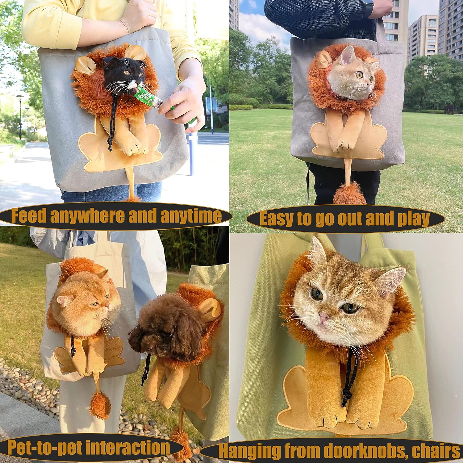 Anypet Cat Handbag 40cm Light Green 3D Lion Soft Collar Pets Carrier Luggage Small Dog Travel Tote Bag With Pet Canvas - PG1-PPBG-IR-B - Animals & Pet Supplies - 5 - NZ DEPOT Buy Anypet Cat Handbag 40cm Light Green 3D Lion Soft Collar Pets Carrier Luggage Small Dog Travel Tote Bag With Pet Canvas Online - Animals & Pet Supplies - 5 - NZ Depot Free Shipping