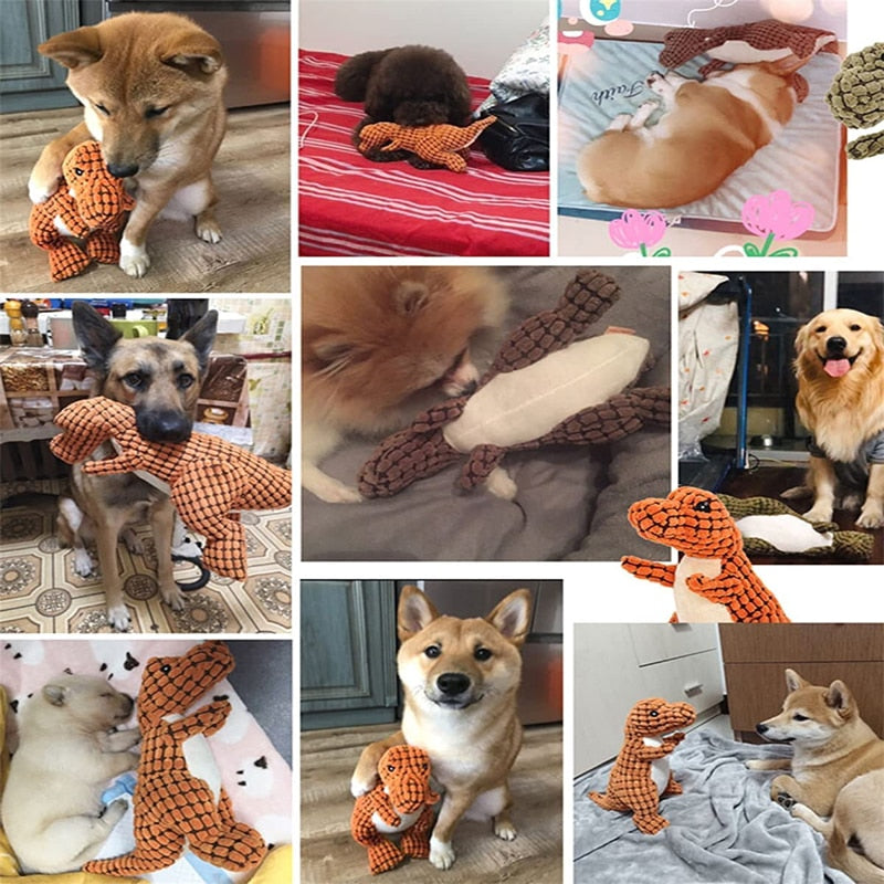 Anypet Dog Toy Orange Dinosaur Squeaky Plush Interactive Chew Boredom Buster Stuffing Pet Supplies - PG1-DNSDT-OG - Animals & Pet Supplies - 3 - NZ DEPOT Buy Anypet Dog Toy Orange Dinosaur Squeaky Plush Interactive Chew Boredom Buster Stuffing Pet Supplies Online - Animals & Pet Supplies - 3 - NZ Depot Free Shipping