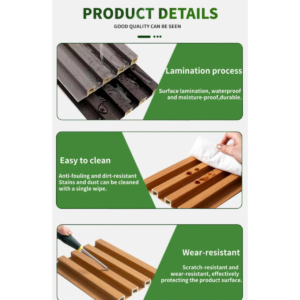 Buy Fluted Panels 150x3000mm WPC Slated Wall Panel Online - Decorative - Waterproof decorative sheet - 2 - NZ Depot Delivery