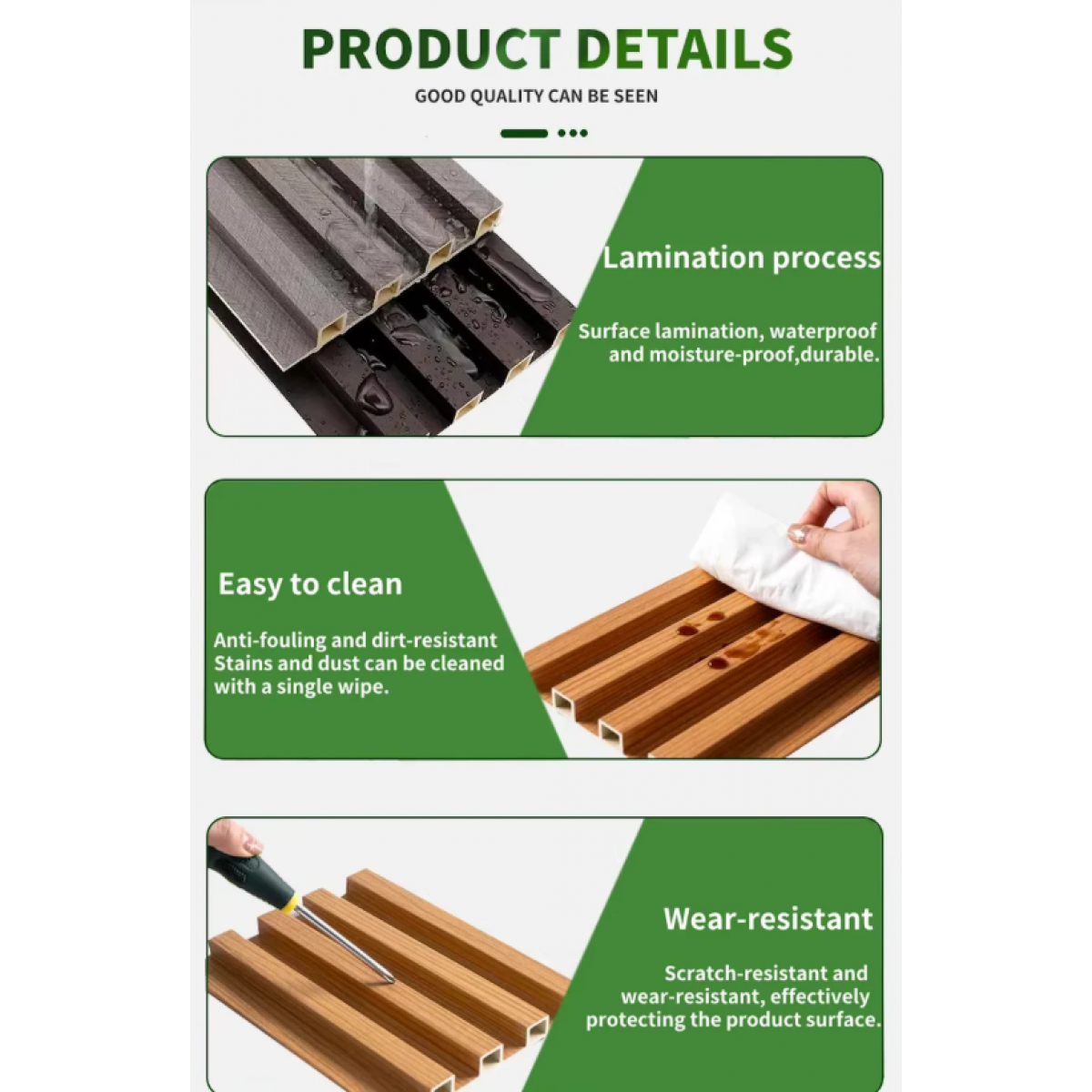 Fluted Panels 150x3000mm WPC Slated Wall Panel - FP159- Oak - Decorative - 2 - NZ DEPOT Bathroom Buy Fluted Panels 150x3000mm WPC Slated Wall Panel Online - Decorative - Waterproof decorative sheet - 2 - NZ Depot Delivery