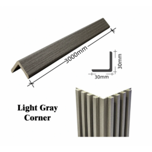 Buy Fluted Panels WPC  L-SHAPE CORNERS - Grey Online - Decorative - Waterproof decorative sheet - 1 - NZ Depot Delivery