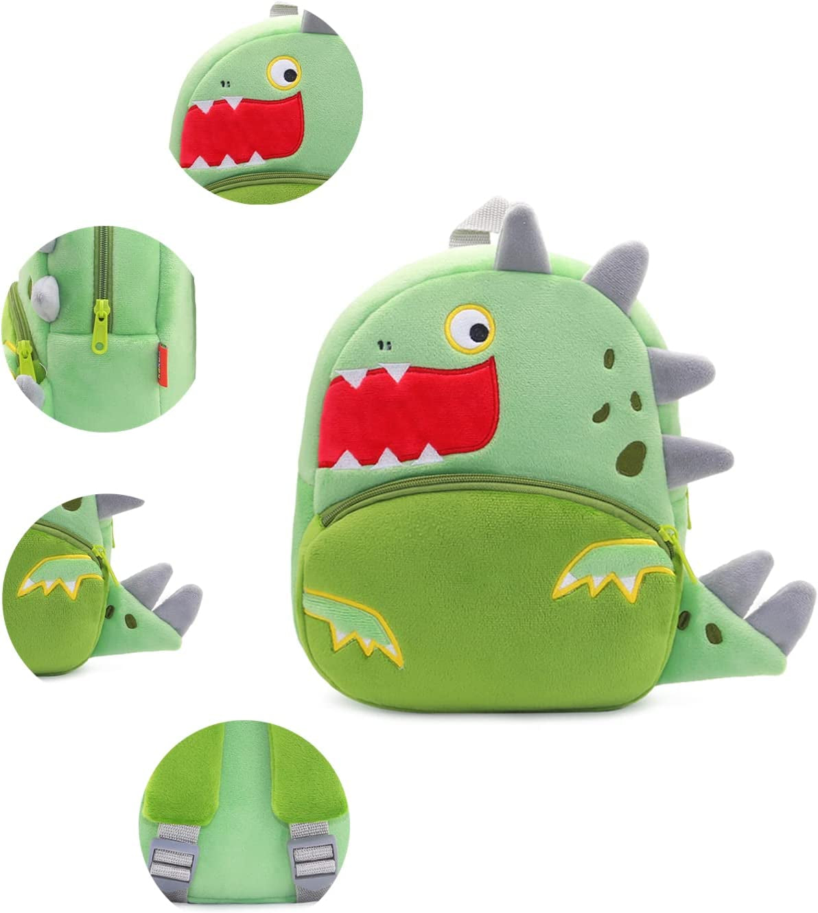 Anypack 3D Green Big Mouth Dinosaur Kids School Backpack Cute Cartoon Animal Style Children Toddler Plush Bag Perfect Accessories For Boys and Girls - KD9-Z00-bigmouthdinosaur - Luggage & Bags - 4 - NZ DEPOT Buy Anypack 3D Green Big Mouth Dinosaur Kids School Backpack Cute Cartoon Animal Style Children Toddler Plush Bag Perfect Accessories For Boys and Girls Online - Luggage & Bags - 4 - NZ Depot Free Shipping