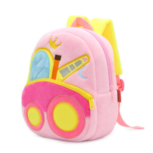 Buy Anypack 3D Pink Crane School Backpack Cute Vehicle With Cartoon Designs Children Toddler Plush Bag For Baby Girls and Boys Online - Luggage & Bags - 2 - NZ Depot Free Shipping