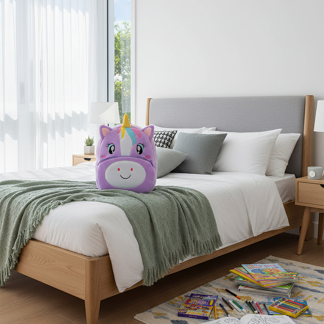 Anypack 3D Purple Unicorn Kids School Backpack Cute Cartoon Animal Style Children Toddler Plush Bag Perfect Accessories For Boys and Girls - KD9-Z00-purpleunicorn - Luggage & Bags - 2 - NZ DEPOT Buy Anypack 3D Purple Unicorn Kids School Backpack Cute Cartoon Animal Style Children Toddler Plush Bag Perfect Accessories For Boys and Girls Online - Luggage & Bags - 2 - NZ Depot Free Shipping