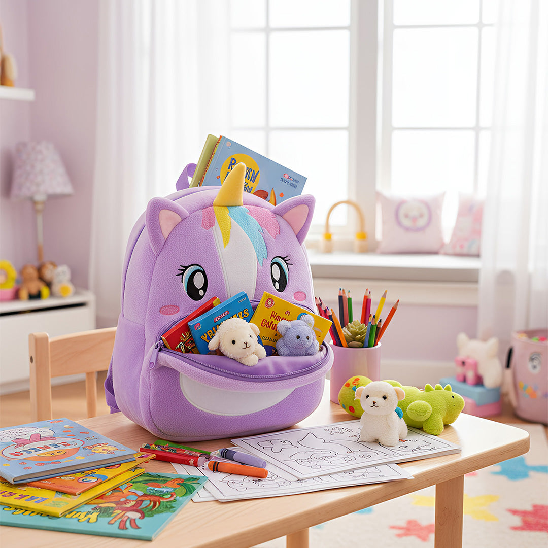 Anypack 3D Purple Unicorn Kids School Backpack Cute Cartoon Animal Style Children Toddler Plush Bag Perfect Accessories For Boys and Girls - KD9-Z00-purpleunicorn - Luggage & Bags - 3 - NZ DEPOT Buy Anypack 3D Purple Unicorn Kids School Backpack Cute Cartoon Animal Style Children Toddler Plush Bag Perfect Accessories For Boys and Girls Online - Luggage & Bags - 3 - NZ Depot Free Shipping