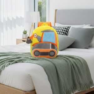 Buy Anypack 3D Yellow Excavator School Backpack - Kids Construction Vehicle Bag Online - Luggage & Bags - 2 - NZ Depot Free Shipping