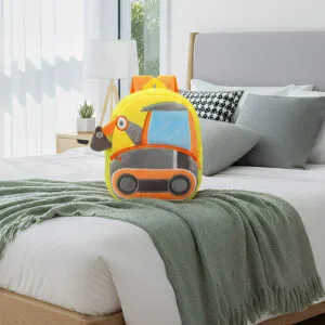 Buy Anypack 3D Yellow Excavator School Backpack - Kids Construction Vehicle Bag Online - Luggage & Bags - 2 - NZ Depot Free Shipping
