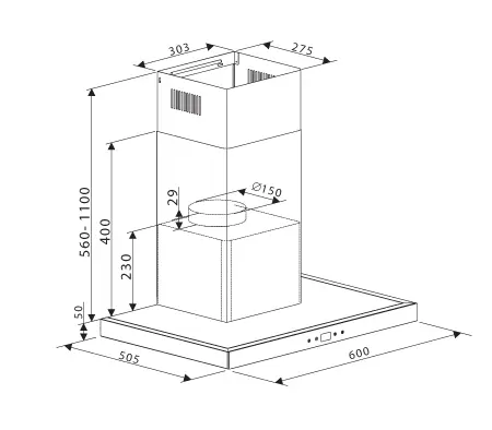 Parmco Rangehood box 600mm glass 1000m3h - RB6G1000 - - 3 - NZ DEPOT Parmco Buy Parmco Rangehood box 600mm glass 1000m3h Online - - 3 - NZ Depot Kitchen
