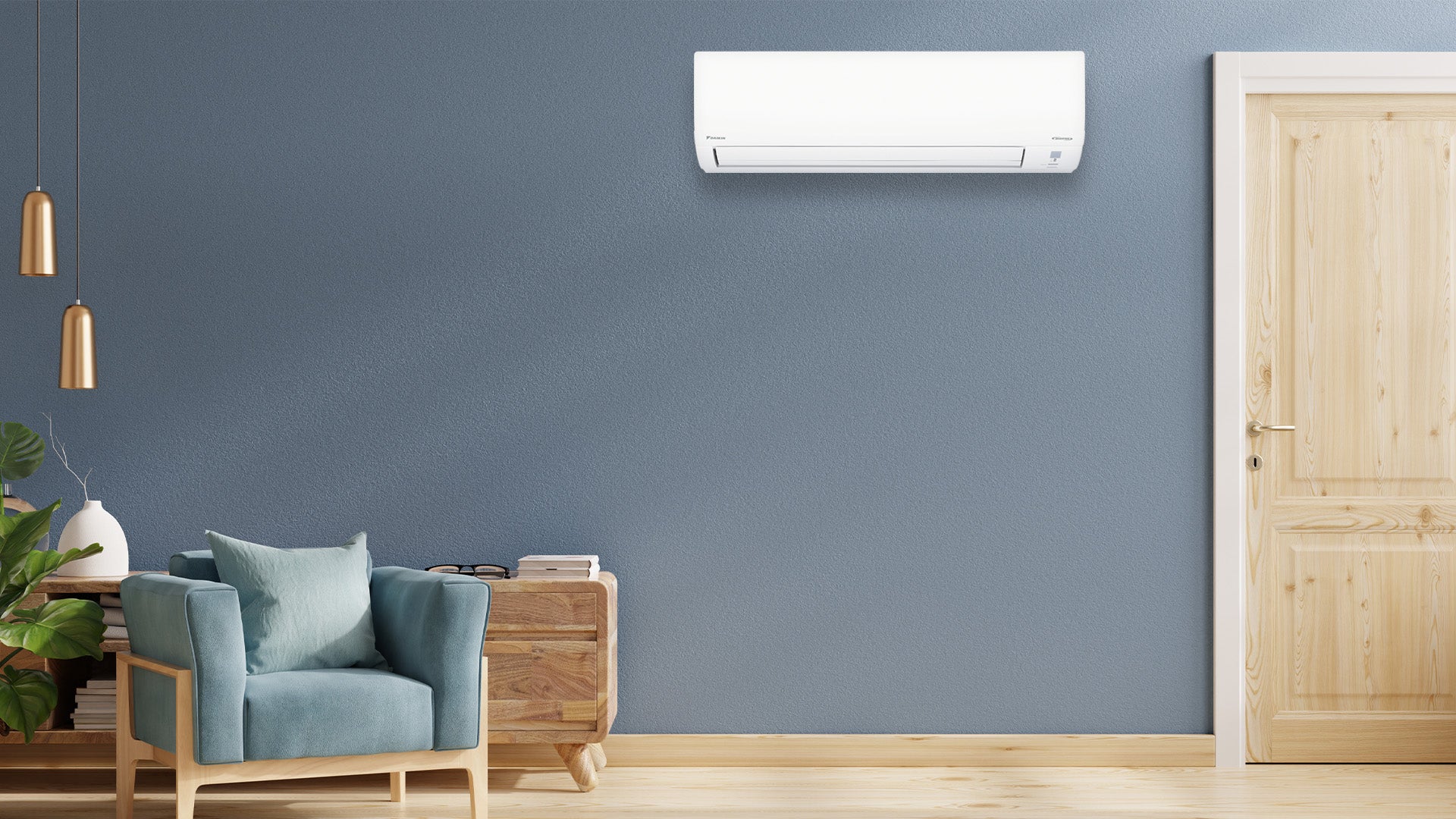Daikin Lite Series 2kW Wall Mounted FTXF20WVMA Daikin Lite Series 2kW Wall Mounted Indoor Unit FTXF20WVMA - Lifestyle View, New Plymouth