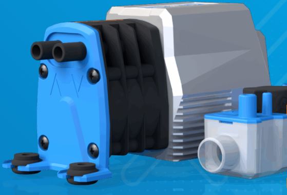 Blue Diamond Pumps Maxiblue® Condensate Pump With Reservoir Sensor BDX87-701 | Specials 1 Buy Blue Diamond Pumps Maxiblue® Condensate Pump With Reservoir Sensor BDX87-701 Front View