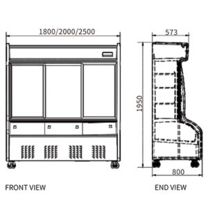 Buy Double Door With Dual Temperature Display Cabinet for Restaurant HY-1800 Online - Commercial Fridges - 2 - NZ Depot Delivery
