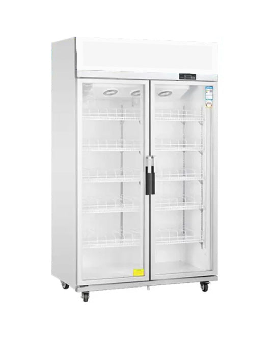 Double Glass Door Upright Display Fridge LC-1000FS | Commercial Refrigeration | Snow Village 1 Buy Double Glass Door Upright Display Fridge LC-1000FS Online - Commercial Fridges - 1 - NZ Depot Delivery
