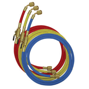 Buy Mastercool 1.5m Charge Hose Yellow w/manual shut off T2244 - Service Manifold Gauges And Hoses Online NZ Depot 1