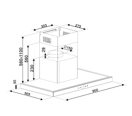 Parmco Rangehood box 900mm glass 1000m3h - RB9G1000 - - 3 - NZ DEPOT Parmco Buy Parmco Rangehood box 900mm glass 1000m3h Online - - 3 - NZ Depot Kitchen