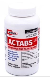 Rectorseal "Actabs" Jr Drain Line Biocide Tablets 1 Buy Rectorseal "Actabs" Jr Drain Line Biocide Tablets N0704 - Condensate Pumps Online NZ Depot 1