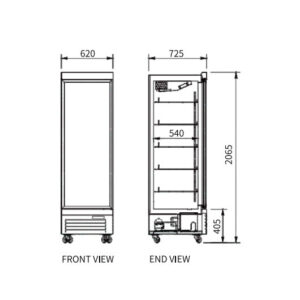 Buy Single Glass Door Display Freezer LD-620FX Online - Commercial Freezers - 2 - NZ Depot Delivery
