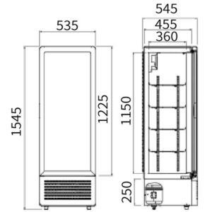 Buy Single Glass Door Display Fridge LC-230 Online - Commercial Fridges - 2 - NZ Depot Delivery