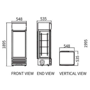 Buy Single Glass Door Display Fridge LC-278(A) Online - Commercial Fridges - 2 - NZ Depot Delivery
