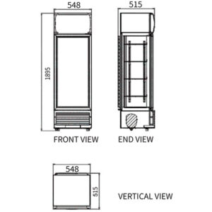 Buy Single Glass Door Display Fridge LC-278B Online - Commercial Fridges - 2 - NZ Depot Delivery